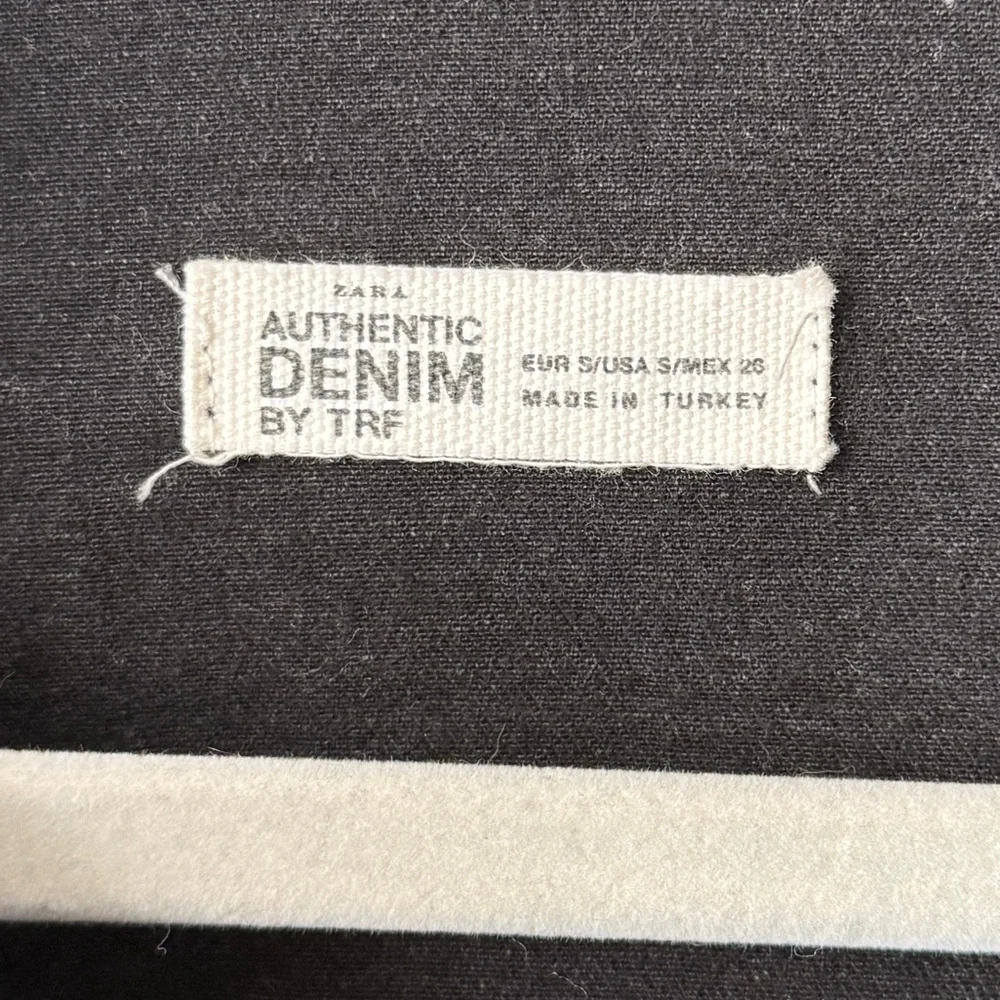 ZARA Washed Black Stretchy Long Sleeve Denim  Dress Size S - Picture 4 of 5